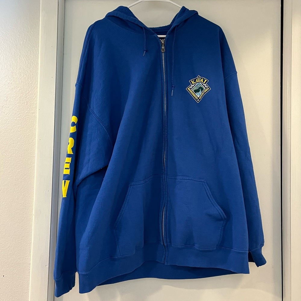 Kawai backcountry adventures zip up hoodie